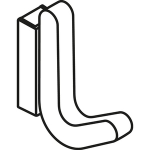 Jet <b>Black</b> 68mm HEWI Single <b>Hook</b> Series 477 Matt TPU Elastic Plastic Wall <b>Hook</b> - Product Image 3