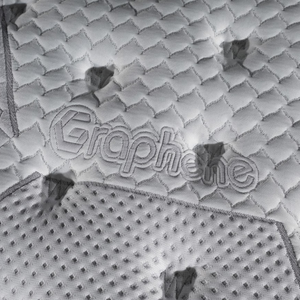 Matelas hybride à ressorts ensachés Mundo Graphene Premium certifié OEKO-TEX, garantie 5 ans, 31 cm d'épaisseur, confort doux matelassé - Product Image 6
