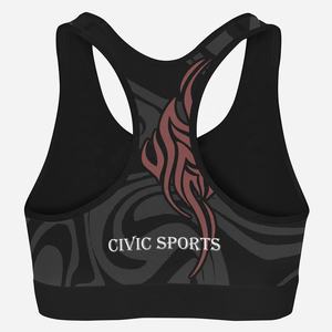 Soutien-gorge de sport pour femme Civic Sports - Bretelles en Y - Spandex/Polyester - Écologique - Grandes tailles - Pour la gym et le yoga - Product Image 2