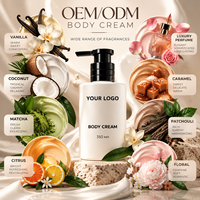 Crème pour le corps ELAN KIMYA OEM en marque privée avec du magnésium et du collagène, parfum vanille et fruits, 350 ml, pour tous types de peau