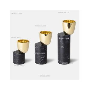 Porte-bougie de conception la plus récente, en métal et marbre, qualité supérieure, taille personnalisée, à bas prix - Product Image 5
