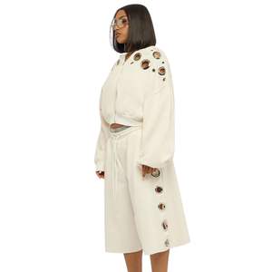 Nouveau sweat à capuche pour femme décontracté vintage zippé, personnalisé, grande taille, polaire, lavé, avec strass, printemps-hiver, œillets métalliques - Product Image 6