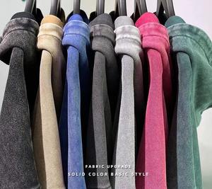 420gsm Peso pesado 100% Algodón Manga larga Oversized Vintage Batik Hoodie Lavado Estilo suelto con patrón de puntos para otoño Hombre - Product Image 2