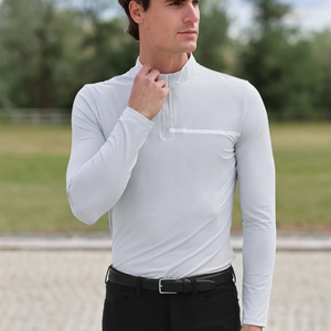 Chemise d'équitation pour homme haute performance, manches longues, respirante, séchage rapide, conception personnalisée OEM - Product Image 4