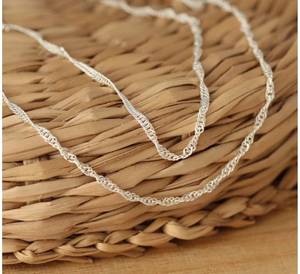 Solid 925 Sterling <b>Silver</b> <b>Fine</b> Italian <b>Chains</b> 1.5mm Singapore <b>Chain</b> Necklace 14 16 18 20 22 24 26 Inches High Quality Brand New - Product Image 1