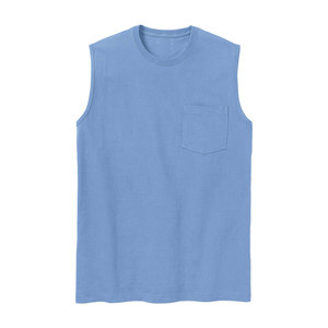 Camiseta sin mangas de diseño personalizado para hombre, 280 gramos, algodón, talla grande, deportiva, transpirable, para entrenamiento físico, gimnasio, chaleco tejido lavado - Product Image 1