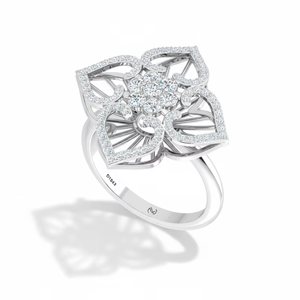 Elegante Anillo de Diamantes Naturales Chapado en Oro de 14K para Mujer, 0.50Ctw, Corte Brillante Redondo, Joyería de Lujo y Estilo - Product Image 1