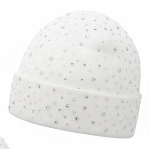 Nuevos Gorros de Punto Personalizados con Diseño de Piedras, Gorros Blancos para Hombre, Estilo Urbano para Invierno, Gorros de Punto Cómodos para Hombre, Estilo Jacquard - Product Image 4