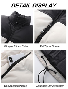 เสื้อกั๊กผ้าแคนวาสบุใยสังเคราะห์สำหรับผู้ชาย แห้งเร็ว ระบายอากาศได้ดี เป็นมิตรกับสิ่งแวดล้อม เหมาะสำหรับฤดูหนาว กิจกรรมกลางแจ้ง มีซิป ไม่มีแขน สวมใส่สบาย เหมาะสำหรับทำงาน เล่นกีฬา และเดินทาง - Product Image 6