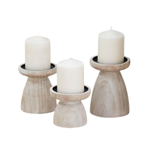 Candelabro de Madera de Mango de Calidad Deluxe, Diseño Curvo Moderno con Decoración de Puntos para Decoración del Hogar y Bodas, Navidad - Product Image 2
