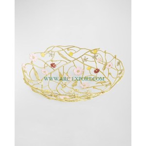 Padrão Designer Moderno Alumínio <span class=keywords><strong>Multi</strong></span> Color Unique New Arrival Tigela Decorativa Melhor Qualidade Grande Tamanho Home Decor Food <span class=keywords><strong>Bowls</strong></span>