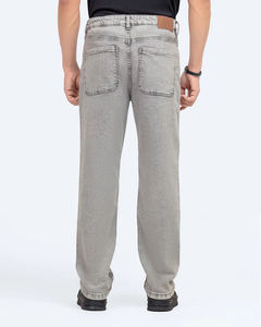 Pantalon en jean droit décontracté pour homme, style streetwear personnalisé, 100% coton, méthode de tissage tricotée pour les vêtements de sport - Product Image 4