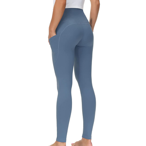 High Quality Custom Color Casual Women's Seamless Anti-Bacterial Mid Waist Heat-Transfer Printed 220g <b>Leggings</b> Cotton Bamboo - Product Image 3