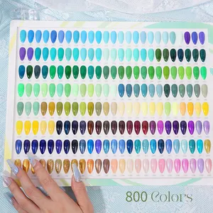 Neue 800-Farben-Karte UV-Gel-Nagellack einweichen Langlebige 800-Farben-Nagellack
