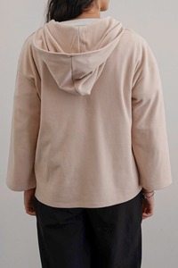 Sudadera con Capucha de Manga Larga para Mujer, Diseño Moderno 2026, Calidad Premium, Logotipo Personalizado, Cuello en V, Color Sólido - Product Image 2