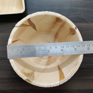 Venta caliente 5,5 pulgadas tazón redondo profundo 5 cm Areca hoja de palma tazón para servir para restaurante, hogar y catering uso - Product Image 2