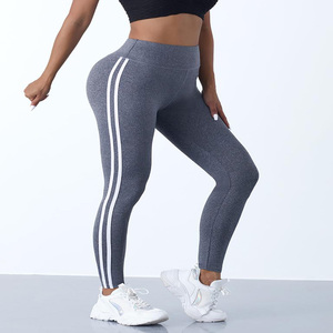 Haute qualité femmes Gym Fitness Yoga pantalon respirant tricoté décontracté entraînement sport Leggings 80% Nylon 20% taille élastique - Product Image 2
