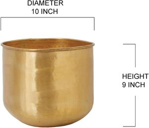 Vase à fleurs en fer martelé de style indien antique, design côtier, luxe, personnalisable, pour la décoration de la maison et les événements - Product Image 3