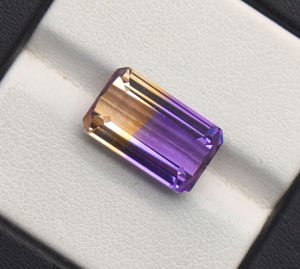 พลอยอเมทิสต์ตัดเหลี่ยมเพชรพลอยสองสีสวย100% อเมทิสต์พลอยธรรมชาติทรงแปดเหลี่ยมจากเหลี่ยมเพชรพลอยโบลิเวีย + ซิทริน - Product Image 6