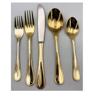 Contemporary 4 Pcs Stainless Steel <b>Flatware</b> Set with Formal Handled Detail Luxury American Style in Silver - Product Image 5