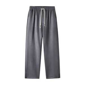 Pantalons de survêtement décontractés pour hommes, style streetwear, en coton mélangé lourd, respirant, écologique, coupe ample, jambe droite - Product Image 1