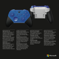 Venta al por Mayor Control Inalámbrico Microsoft Xbox Elite Series 2 Core - Azul para Xbox Series X/S, Xbox One, PC con Windows y Móviles, RFZ-00019