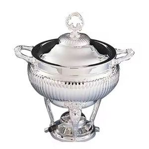 Meilleure vente chauffe-plats pour buffet en acier inoxydable martelé de qualité supérieure chauffe-plats pour traiteur chauffe-plats chauffe-plats - Product Image 3