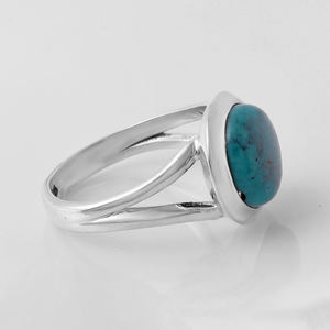 แหวนพลอยเทอร์ควอยซ์เงินสเตอร์ลิง925แฟชั่นใหม่ทำด้วยมือเครื่องประดับเงินแฟนซีแหวนเวอร์มีิลผู้จัดจำหน่ายและส่งออก - Product Image 4