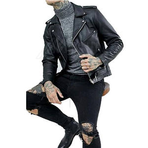 Chaquetas de cuero para hombre de calidad superior más vendidas, ropa informal de invierno en colores sólidos - Product Image 4