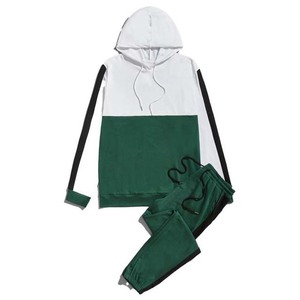 Conjuntos Deportivos de 2 Piezas con Diseño Personalizado y Servicio OEM en Colores Contrastantes: Sudadera con Capucha y Pantalones Deportivos para Entrenamiento y Jogging 2026 - Product Image 2