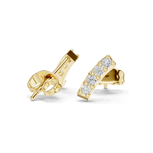 Pendientes Minimalistas de Diamante de Laboratorio de 0.2 CT para Mujer, Claridad VVS-VS EF, Diamantes CVD, Oro de 18KT, 14KT, 10KT y Plata 925 - Product Image 4