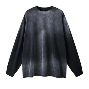 Best Fashionable Streetwear Warm Heavyweight Men Sweatshirts Men's Cotton Oversized Vintage Acid <b>Washed</b> Sweatshirts OEM - Product Image 6