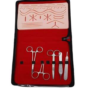 Kit de práctica de entrenamiento para estudiantes quirúrgicos profesionales, juego de cuero PU, almohadilla de piel de sutura de silicona, fabricación de etiquetas privadas personalizadas - Product Image 1