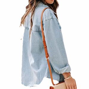 แจ็กเก็ตยีนส์สำหรับผู้หญิง, แจ็กเก็ตยีนส์ดีไซน์สวยทำจากผ้าฝ้าย - Product Image 2