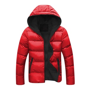 Windproof winter wear <b>padded</b> puffer jacket men warm stand collar <b>coat</b> OEM nylon quilted jacket plus size option - Product Image 3