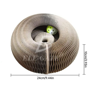 Moderna Grande Tiragraffi e Cuccia Pieghevole per Gatti con Tiragraffi Magico in Cartone Stile Natalizio - Product Image 4
