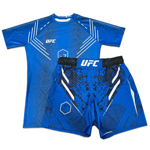 Ensemble de lutte personnalisé pour hommes 2025, tricoté extensible 100% polyester 150GSM, séchage rapide, respirant, impression numérique, t-shirts + shorts 2 pièces - Product Image 1