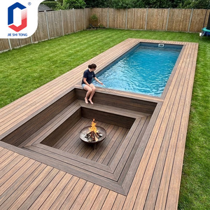 Modern Modular Container Swimming <b>Pool</b> with Fire Pit Lounge Deck Fiberglass Above Ground <b>Pool</b> - Product Image 5