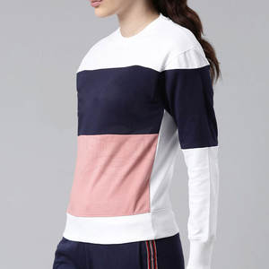 Women's Long Sleeve Pullover Sweatshirt with <b>Crewneck</b> Wholesale Price Front Logo Winter Hoodie Online Sale - Product Image 3