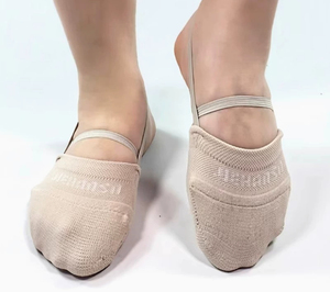 Chaussures d'orteil de gymnastique rythmique pour filles et femmes enfants et adultes anti-dérapant Ballet danse lyrique demi-chaussures - Product Image 1