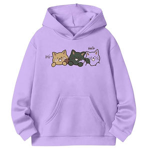 เสื้อมีฮู้ดผ้าเทอร์รี่พิมพ์ลายแบบสวมหัวสำหรับผู้หญิงทันสมัยสไตล์สตรีทแฟชั่นเป็นมิตรกับสิ่งแวดล้อม - Product Image 4