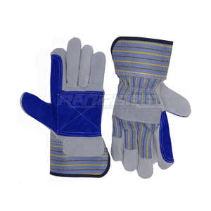 Guantes de trabajo de cuero dividido de vaca Durable Seguridad de invierno Fabricante mayorista directo de fábrica Guantes de construcción industrial - Product Image 1