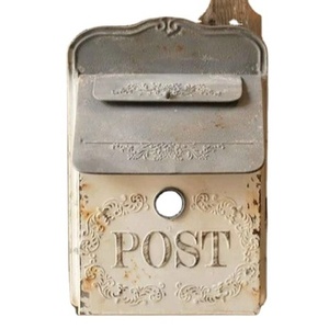 กล่องรับจดหมายเคลือบสังกะสีติดผนังกล่องจดหมายติดผนังกล่องจดหมายสำหรับตกแต่งสวนและบ้านมีสไตล์ - Product Image 1