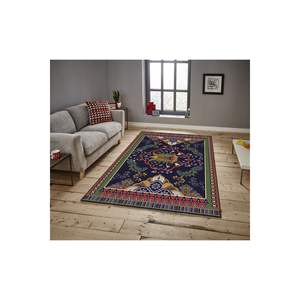 Alfombra de suelo antideslizante con patrón étnico 3D, rollo de alfombra de poliéster cuadrado moderno 288NGR1464 para pasillo de oficina y uso de viaje - Product Image 1