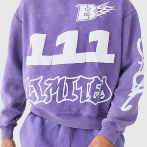 Conjunto de sudadera con capucha y forro polar de talla grande XL para hombre, chándal deportivo con estampado de farol, holgado, informal, gris, unisex, para invierno - Product Image 5