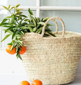 Panier de plage en paille marocain - Product Image 1