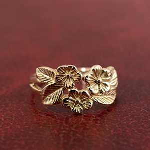 Handmade Brass Floral <b>Ring</b> Gold Plated Flower <b>Dainty</b> Wholesale <b>Ring</b> For Women - Product Image 1
