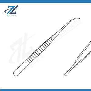 Pinzas de Fijación Iris Manuales Extra Finas de 1-2 Dientes, 102 mm de Largo, Curvas, de Acero Inoxidable Quirúrgico, Instrumentos con Certificación CE - Product Image 2