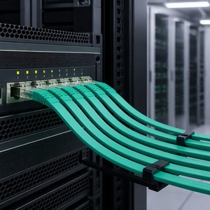 Câble <span class=keywords><strong>Ethernet</strong></span> FTP <span class=keywords><strong>blindé</strong></span> Cat6A plat et fin 32AWG 10 Gbit/s <span class=keywords><strong>RJ45</strong></span> pour centre de données haute densité 0,3 m - Product Image 6