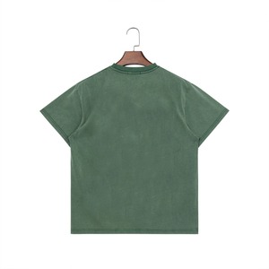 T-shirt surdimensionné pour homme col rond délavé à l'acide 100% coton respirant décontracté à manches courtes - Product Image 1